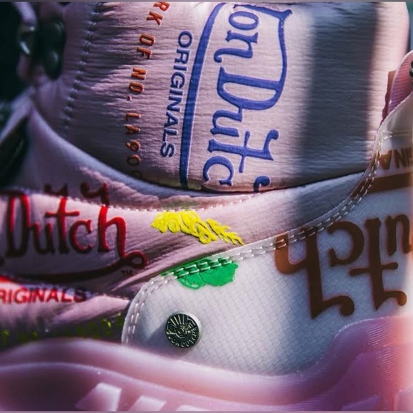 Von Dutch PINK PUFFER All Over Logo Print SHOE/Boot | NEW/NIB w/ Dust Bag!!🩷🩷 - Picture 8 of 16